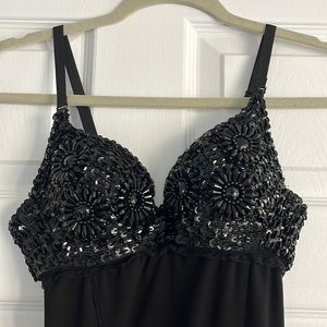 Vintage Sequin Bra Mini Dress